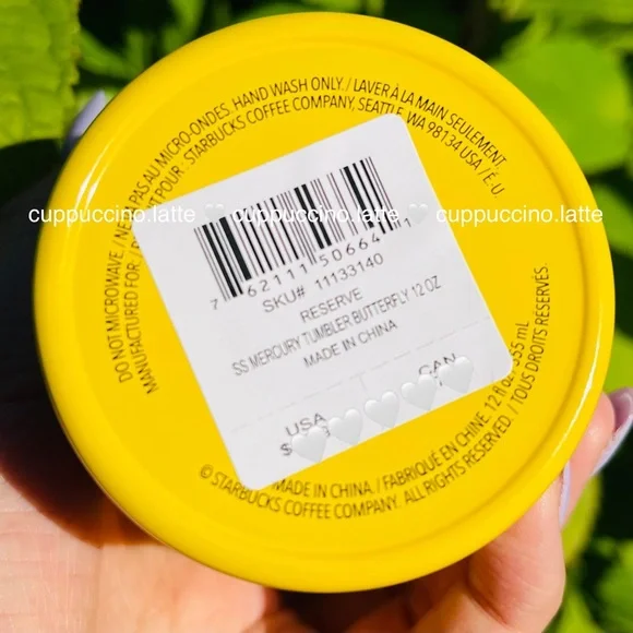 💛NEW🦋Starbucks Reserve Roastery Yellow Butterfly SS Cup - Picture 6 of 6